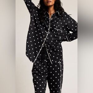 Negative Underwear Black and White Polka Dot Pajama Set